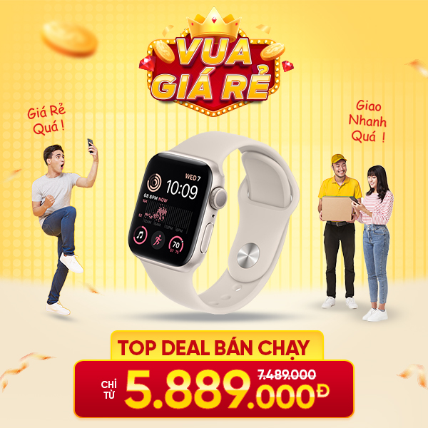 Apple Watch SE 2 40mm GPS Viền Nhôm Dây Cao Su Chính Hãng