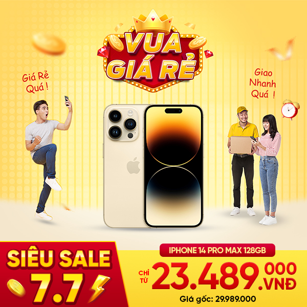 Điện thoại iPhone 14 Pro 128GB đen – NEW FULLBOX 100% –VN/A