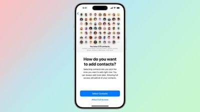 ios 18 quyền riêng tư liên hệ