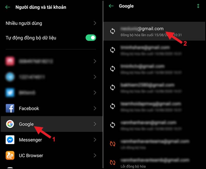 sao lưu danh bạ từ iphone sang android