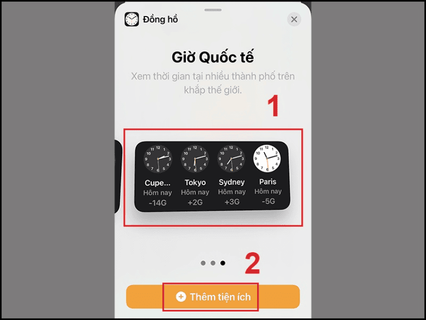 cách di chuyển đồng hồ trên iphone