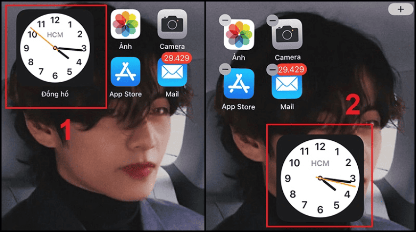 cách di chuyển đồng hồ trên iphone