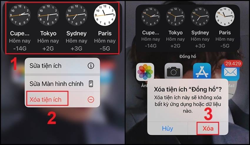 cách di chuyển đồng hồ trên iphone