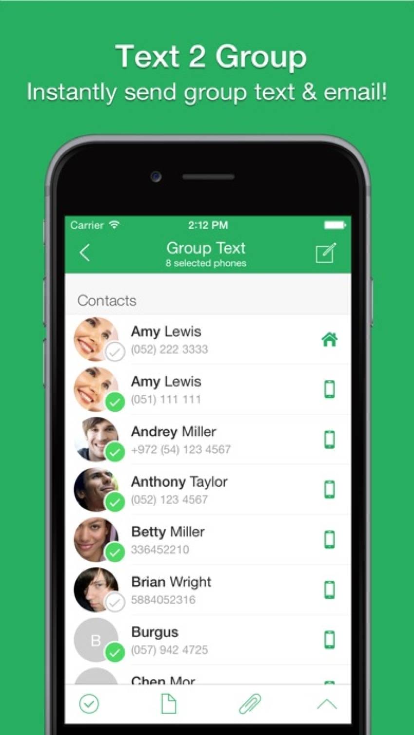 cách gửi tin nhắn cho toàn bộ danh bạ iphone