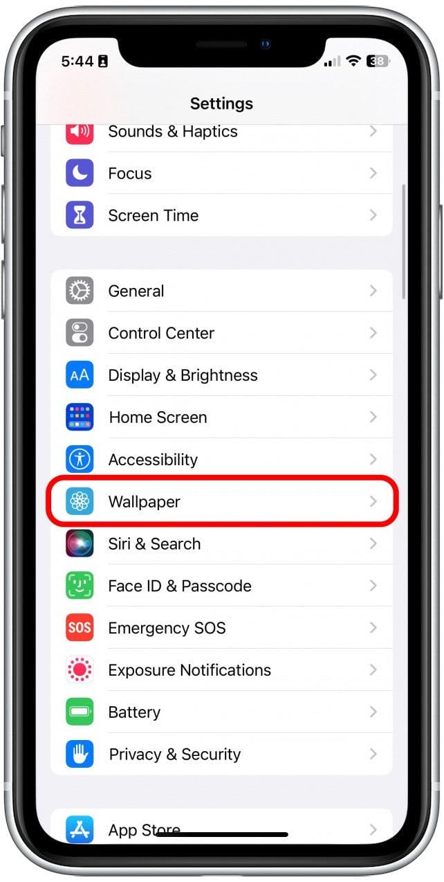 Nhấn vào Hình nền.