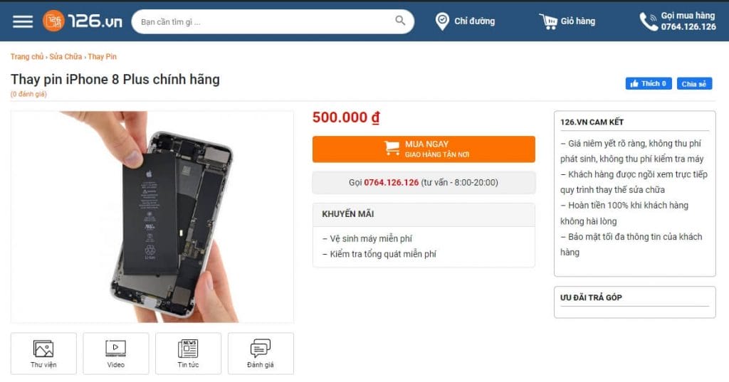 chon mot don vi thay pin uy tin de khac phuc tinh trang hao pin va nong may tren iphone